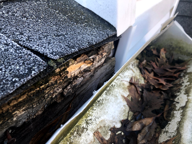 New Gutter Over Rotted Gutterboard